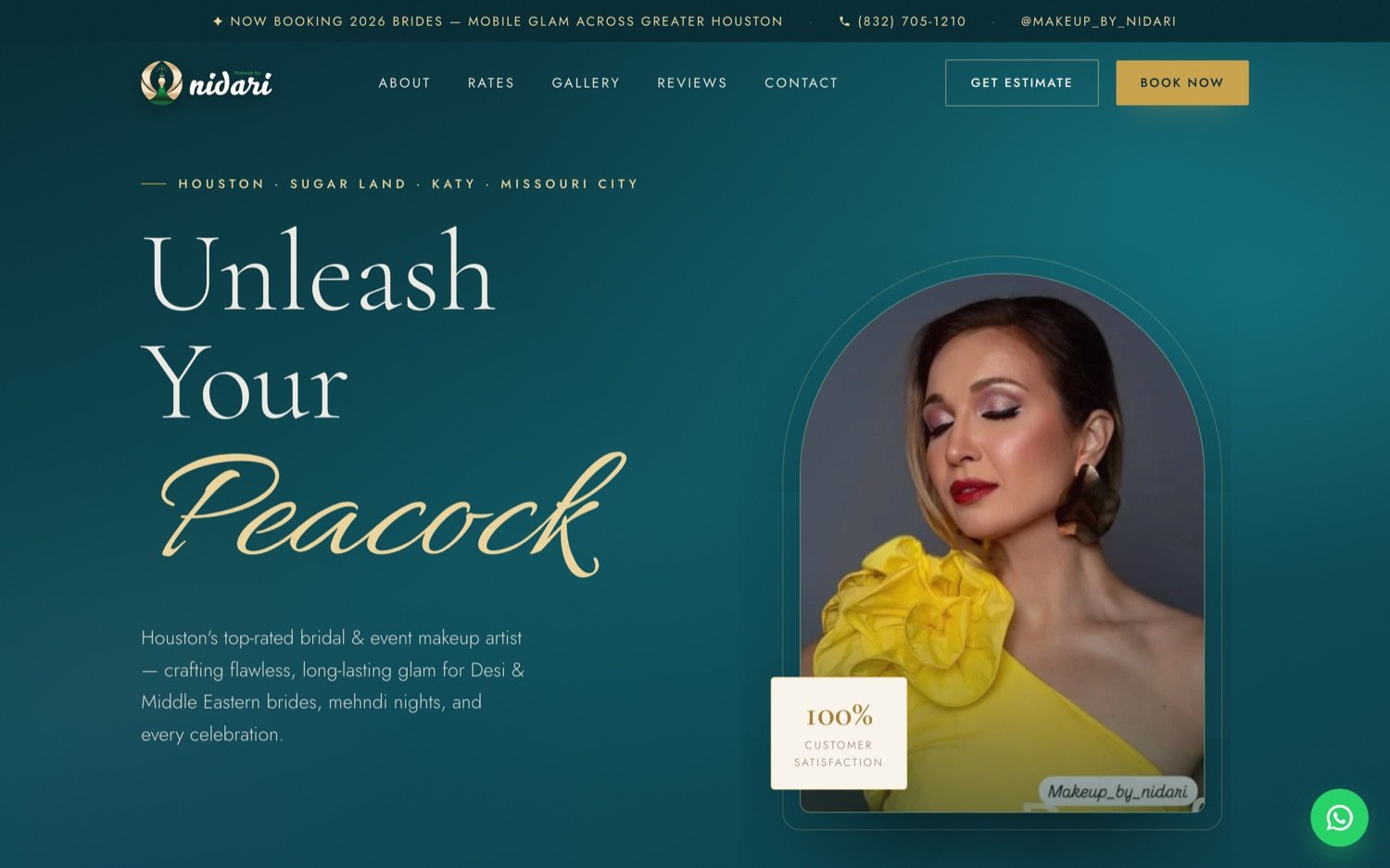 Makeup by Nidari bridal site