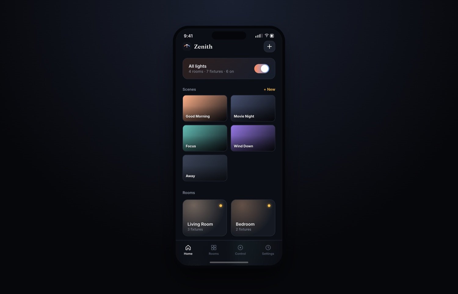 Zenith smart lighting app